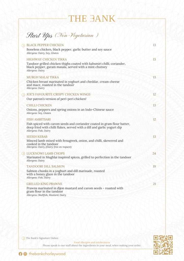The Bank – Takeaway Menu – Page 2