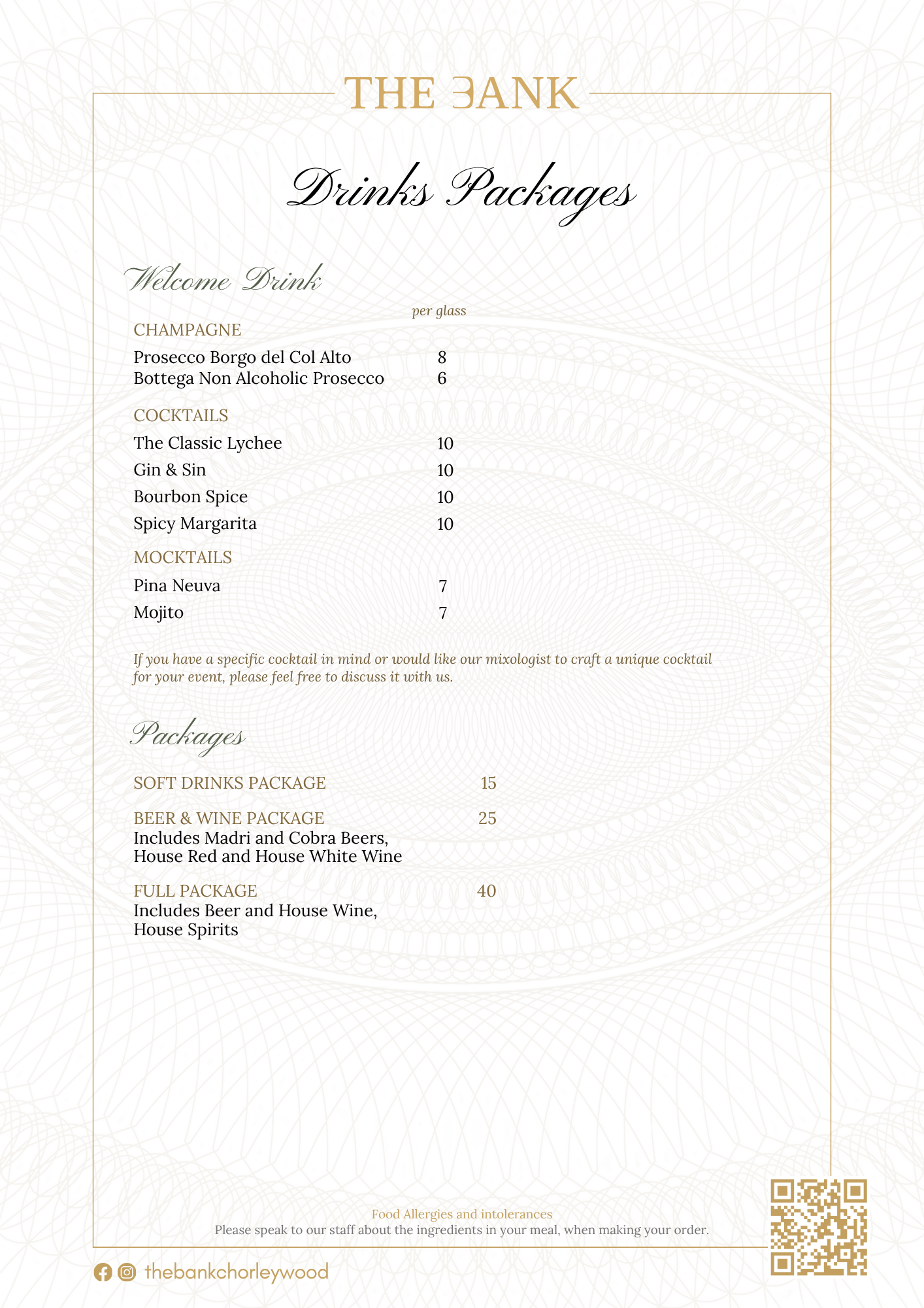 The Bank Chorleywood – Drinks Packages-3